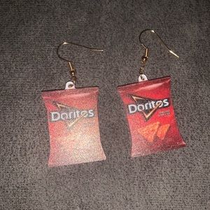 Doritos Nacho Cheese Chips Snacks Products Earrings -17